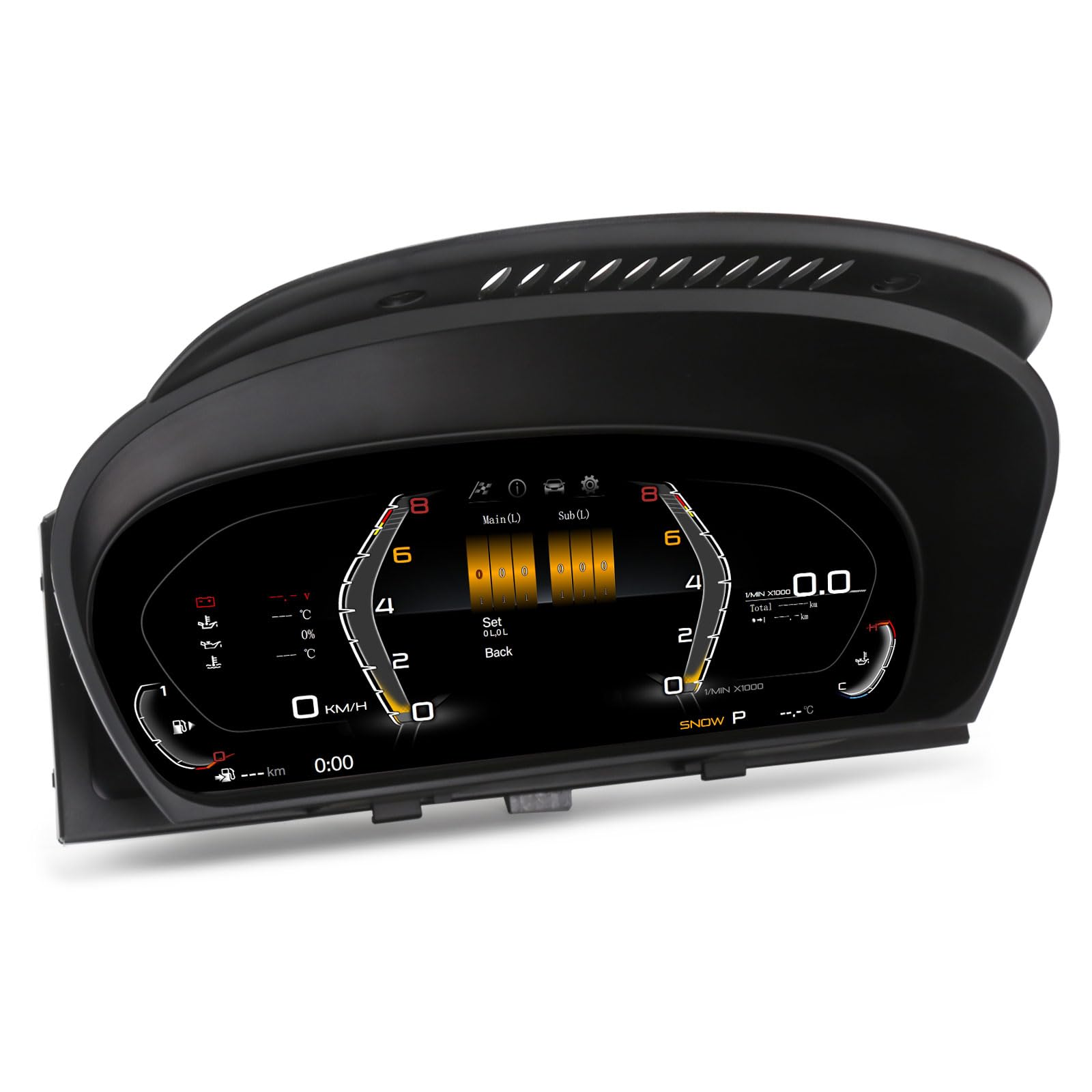 Tachimetro Digitale LCD 12,3" per BMW 5 Serie E60 E61 X5 E70 X6 E71 CiC CCC Plug & Play HD Display