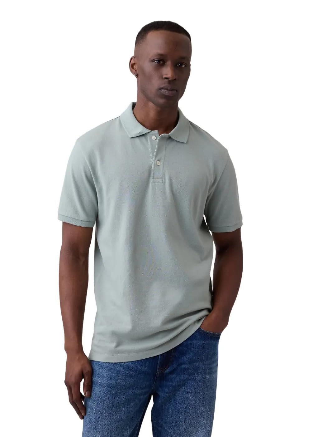 

                                                    GAP Mens Stretch Pique Polo Shirt Iceberg Green 16