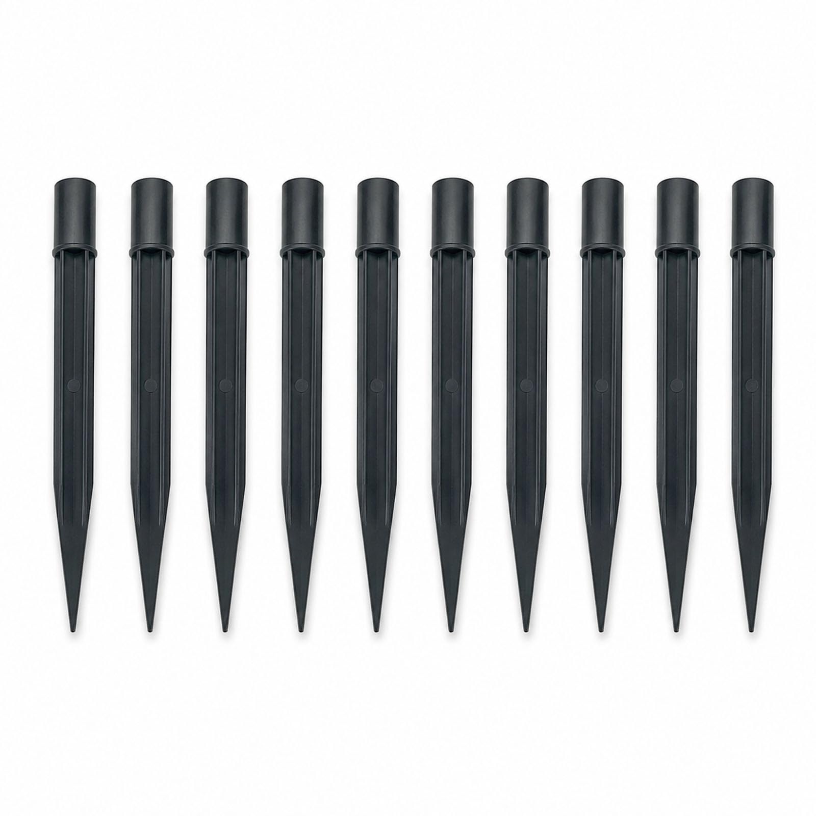 YouXunGS 10 Pack Solar Torch Light Replacement Ground Spikes, Plastic Lawn Light Stakes, Landscape Light Holder Stakes for Yard Pathway Lamps