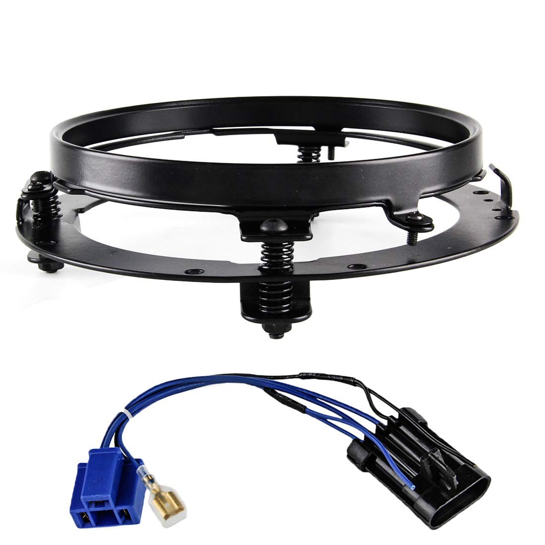 SKTYANTS 7 inch Headlight Bracket Ring Mounting for Harley Davidson(Black)