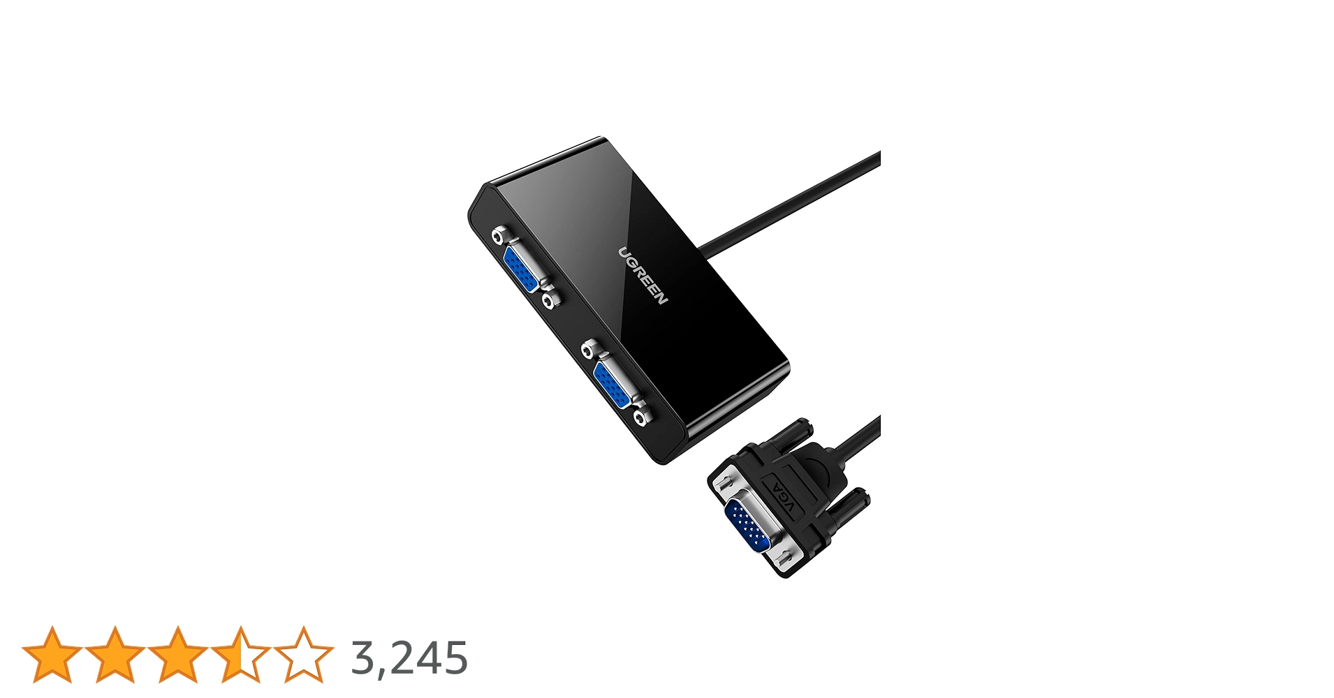 VGA モニター分配器 1入力2出力 ディスプレイ分配機 オス-2メス 黒 Amazon.co.jp: Rosebe VGA モニター分配器 1入力2出力 分配機