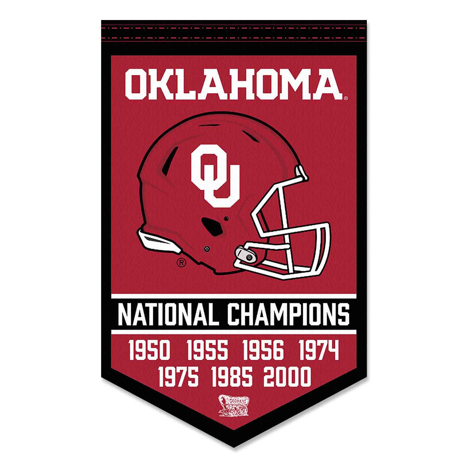 Oklahoma Sooners Football National Champions Banner