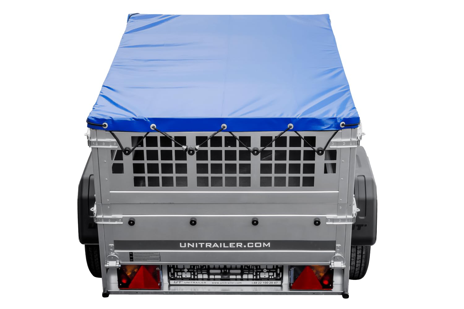 Kompakter Anhänger Garden Trailer 150 Kipp 150x106 cm 750 kg mit Laubgitteraufsatz