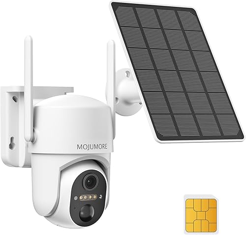 Miniatura 13 de Cámara de Seguridad Celular 4G, Cámara de Seguridad Sin WiFi, Cámaras Para Seguridad del Hogar, Vista en Vivo 360°, Visión Nocturna en Color 2K,
