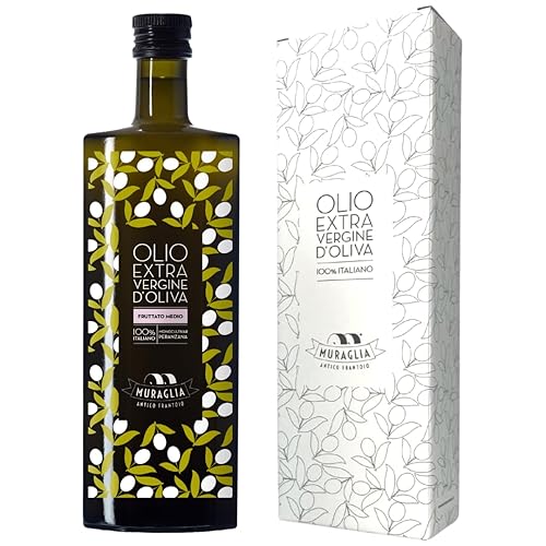 Antico Frantoio Muraglia - Aceite de oliva virgen extra con sabor a fruta media, AOVE rico en polifenoles, cosecha temprana prensado en frío,