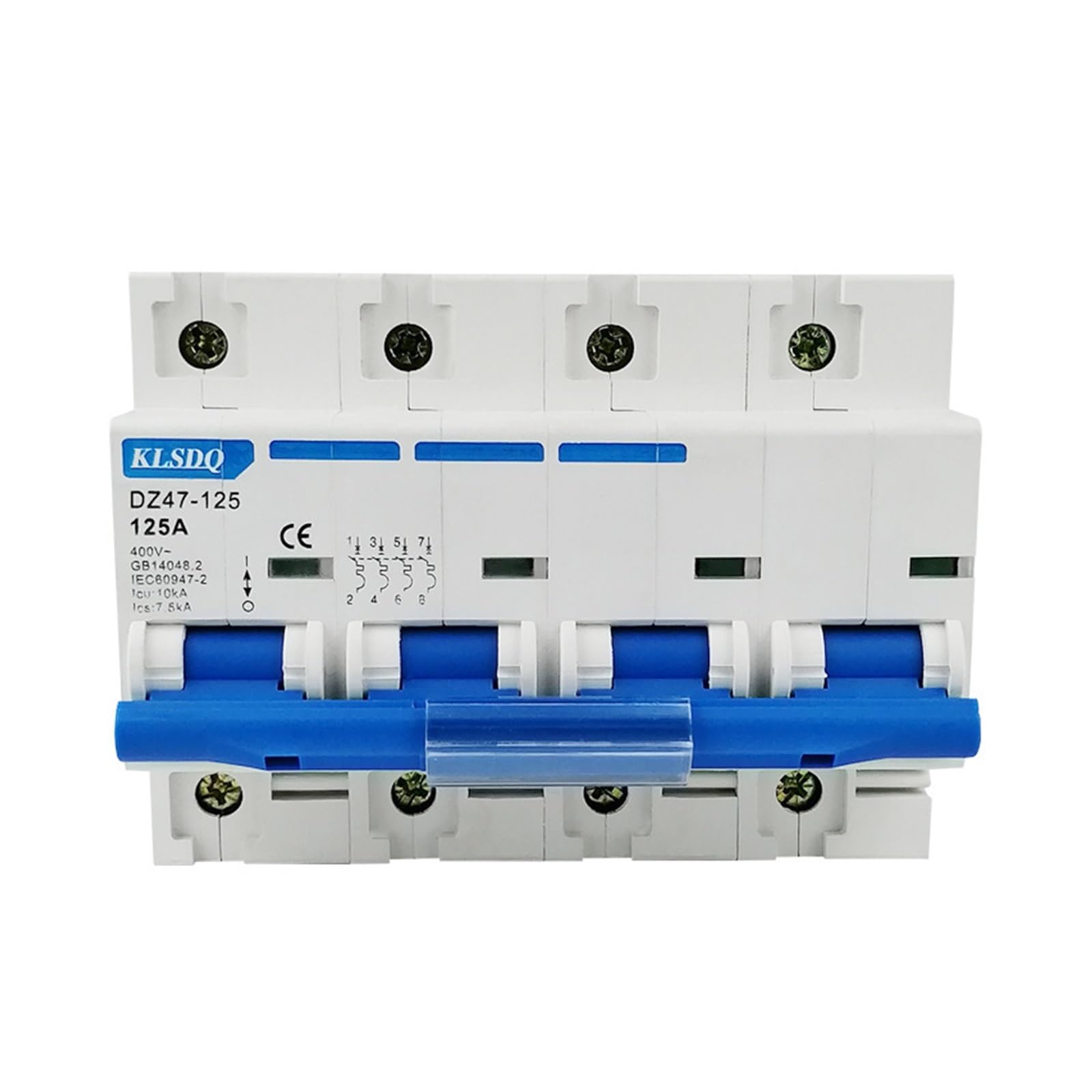 interruttore automatico, Interruttore di protezione da sovraccarico e cortocircuito DZ47-125 4P 100A 125A Piccolo interruttore automatico(16A,4P)