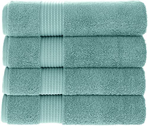 Maura Basics Performance Bath Towels With Hanging Loop. 30”X56” American Standard Towel Size. Soft, Durable, Long Lasting And Absorbent 100% Turkish Cotton Bath Towels Set For Bathroom #TOP1