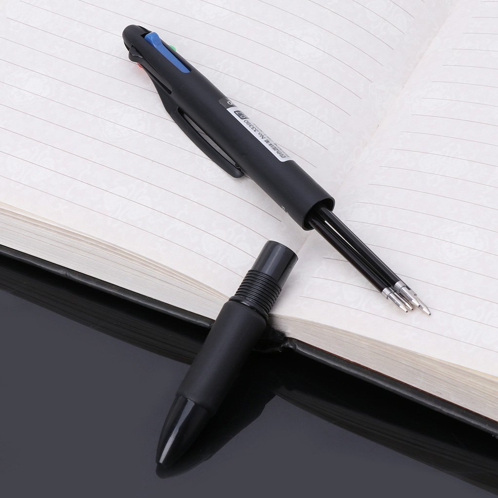 Multicolor 4 in 1 Ballpoint Pen 0 7mm Red Green Blue Refill School Office Supply — view 5