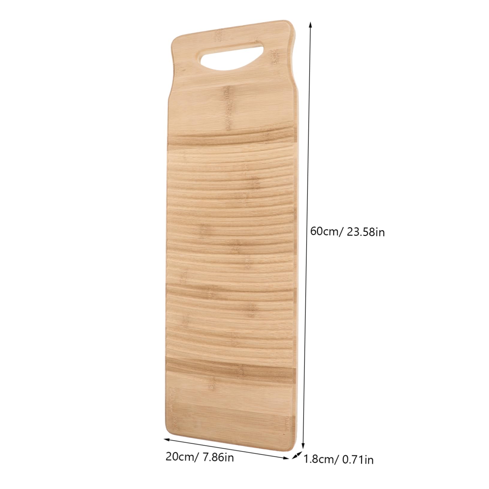 minkissy Tabla de Lavar Ropa de Bambú Antideslizante y Duradera, Diseño Engrosado 60x20x1.8cm, Adecuado para Lavado a Mano en Hogar y Tienda