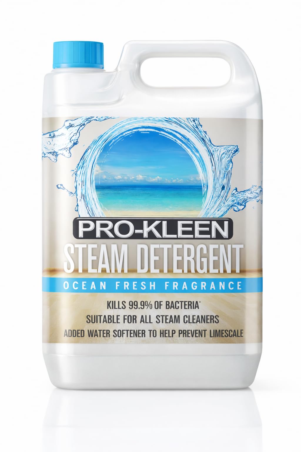 Pro Kleen 5 Litres Steam Detergent Ocean Fresh Fragrance For Steam Mops + Built In Water Softener … (5 Litre Ocean)