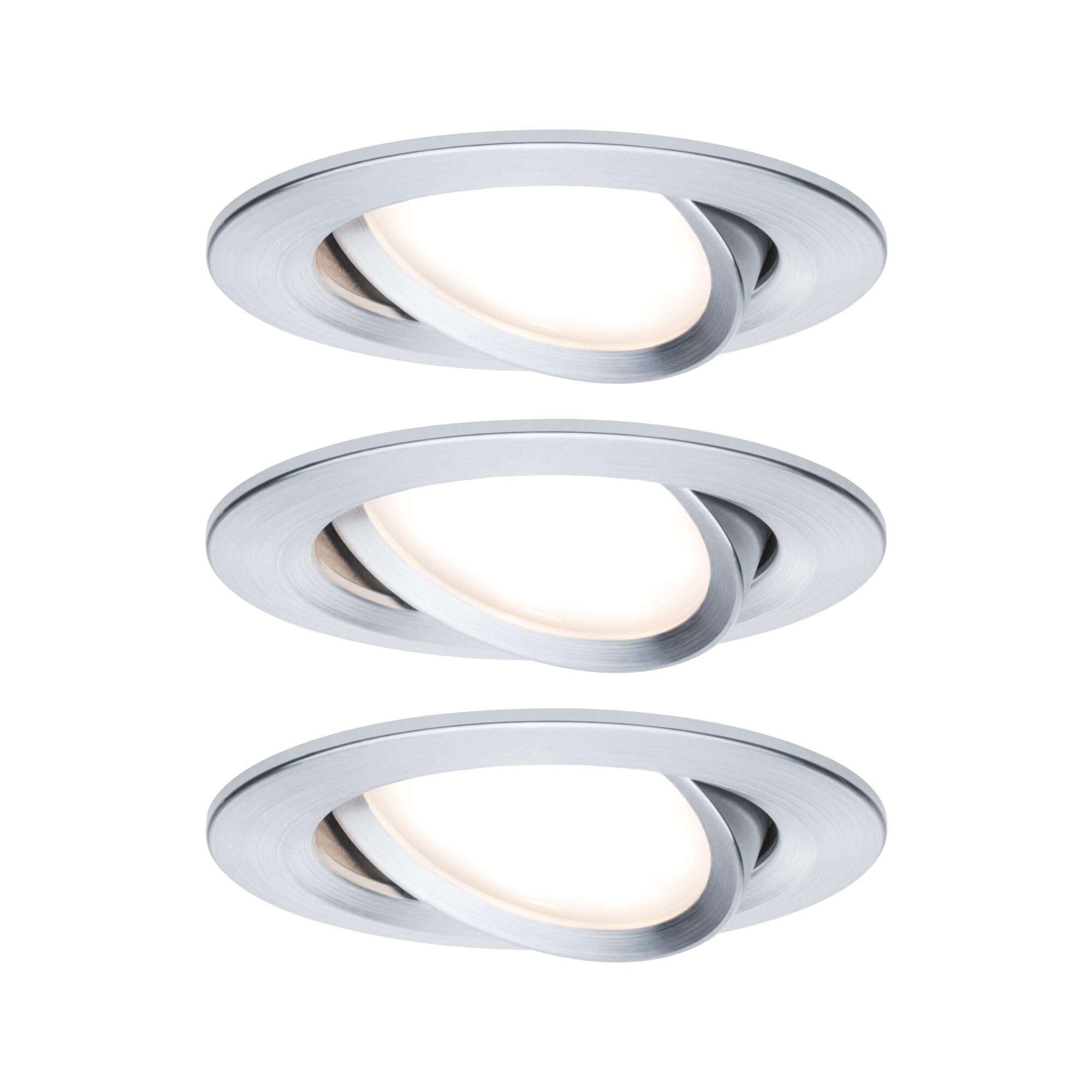 Paulmann 93679 Nova Plus LED lámpara empotrada incl. Coin luz individual orientable angular 84x84mm 50° 6W 230V regulable 2700K aluminio foco empotrado lámpara empotrada