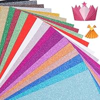 20 Colors 50 Sheets Glitter Cardstock,Cardstock Paper,Premium Sparkly Cricut Cardstocks,A5 Glitter Paper for Arts Crafts,Card Making, Scrapbook Supplies for DIY Project