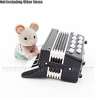 Vista 9 de Odoria 1/6 miniatura acordeón casa de muñecas instrumentos musicales accesorios