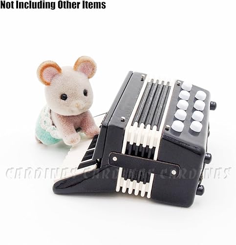 Miniatura 9 de Odoria 16 miniatura acordeón casa de muñecas instrumentos musicales accesorios