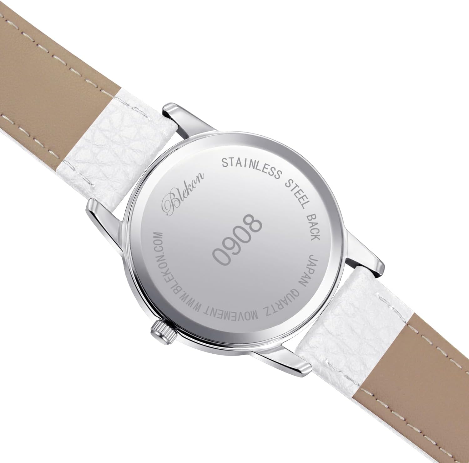 Blekon Collections Women's Quartz 36mm Case Christmas-Themed Leather Two Piece Strap Watch