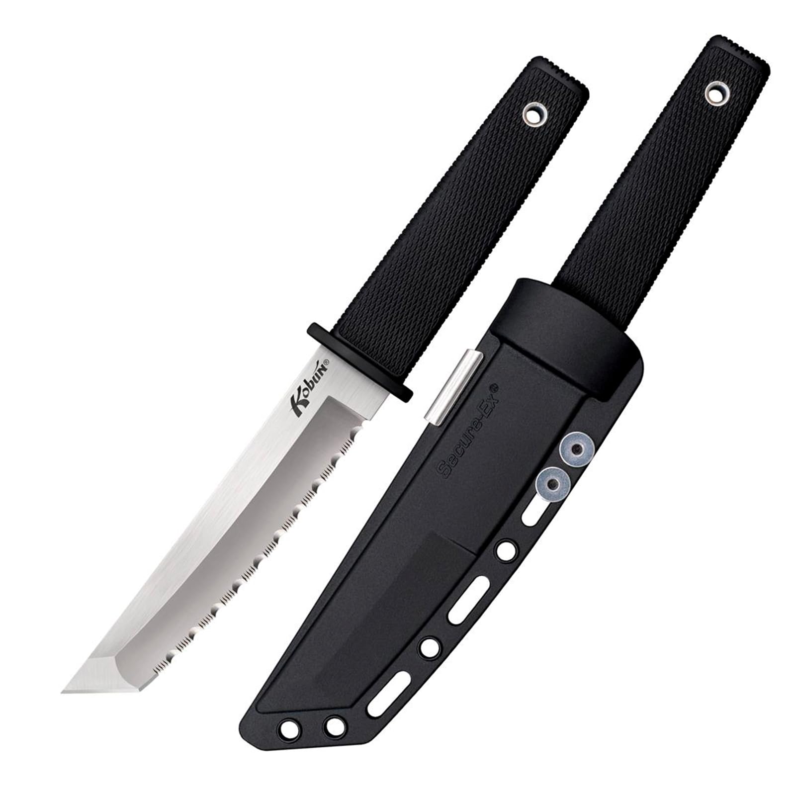 Cold Steel Kobun Serrated 5 5 Japanese AUS8A Stainless Steel American Tanto Shape Fixed Blade Tactical Hunting Knife