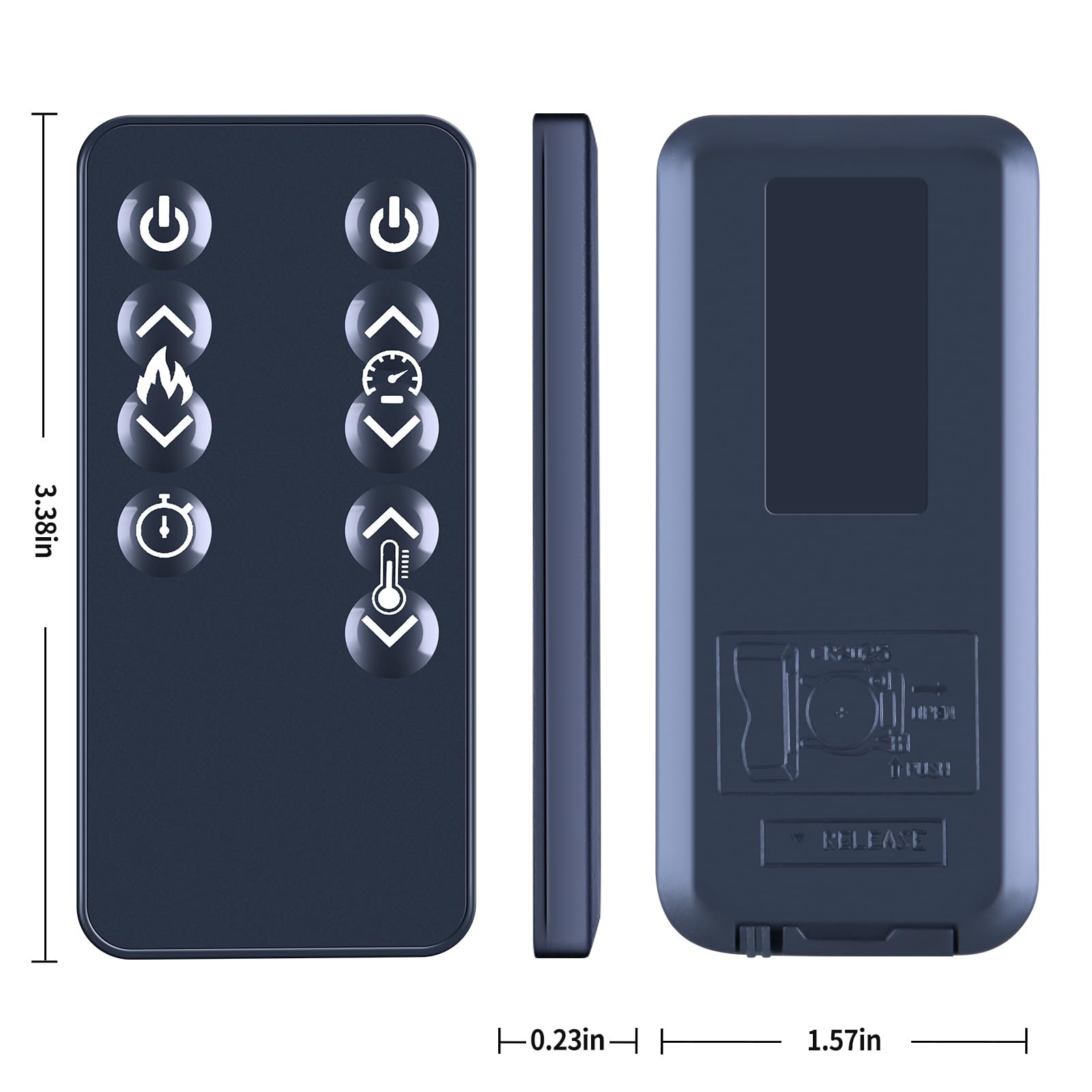 PZL New Replacement Remote for Mocifi F23-17LT F18-17LT & Festivo FFP20141 FFP20131 FFP20151 FFP20163 Electric Fireplace Quartz Space Heater
