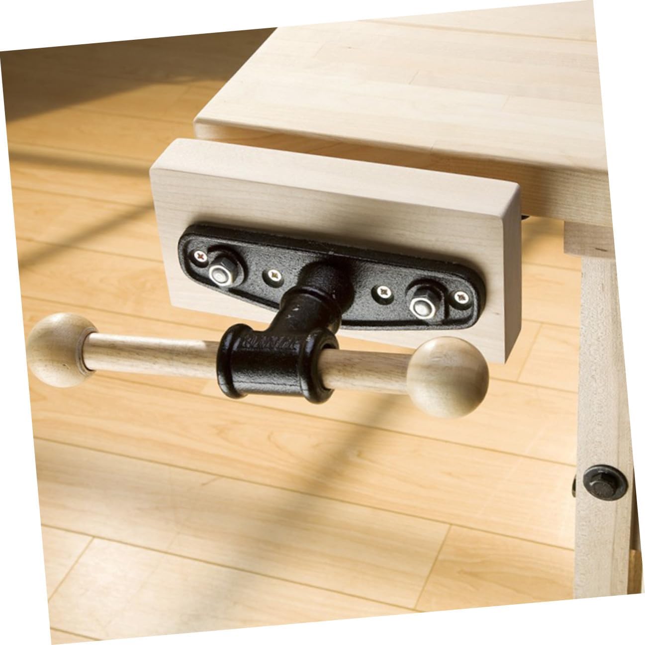 Vaguelly Woodworking Table Plier Clamp with Dual Connecting Rods 7-inch Lightweight Woodworking Table Clamp Guide Rod and Bench Workholding