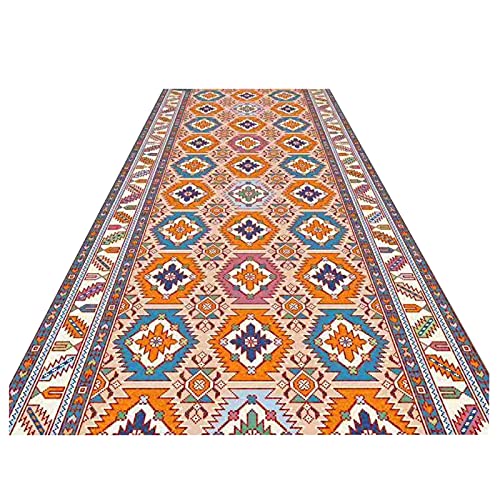 Alfombras de pasillo Alfombra De Pasillo De Estilo Étnico Alfombrilla De Pasillo Largo, Antideslizante Y Lavable, Para El Hogar, Sala De Estar, Dormitorio, Puerta De Entrada, Alfombrilla, Fácil De Lim