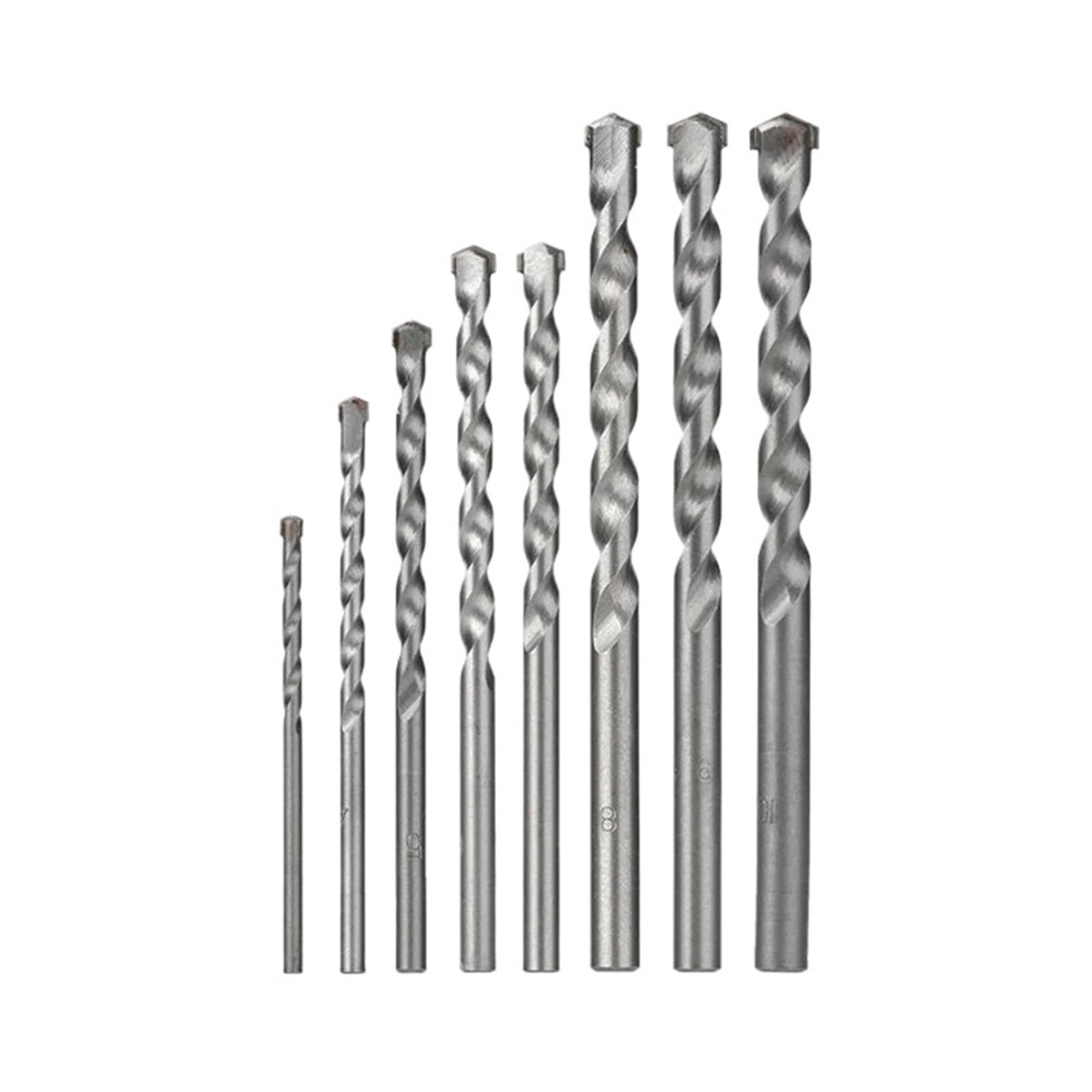 Brocas for mampostería de 6 piezas, con punta carburo, 3/4/6/8/9/10 mm, brocas for hormigón piedra