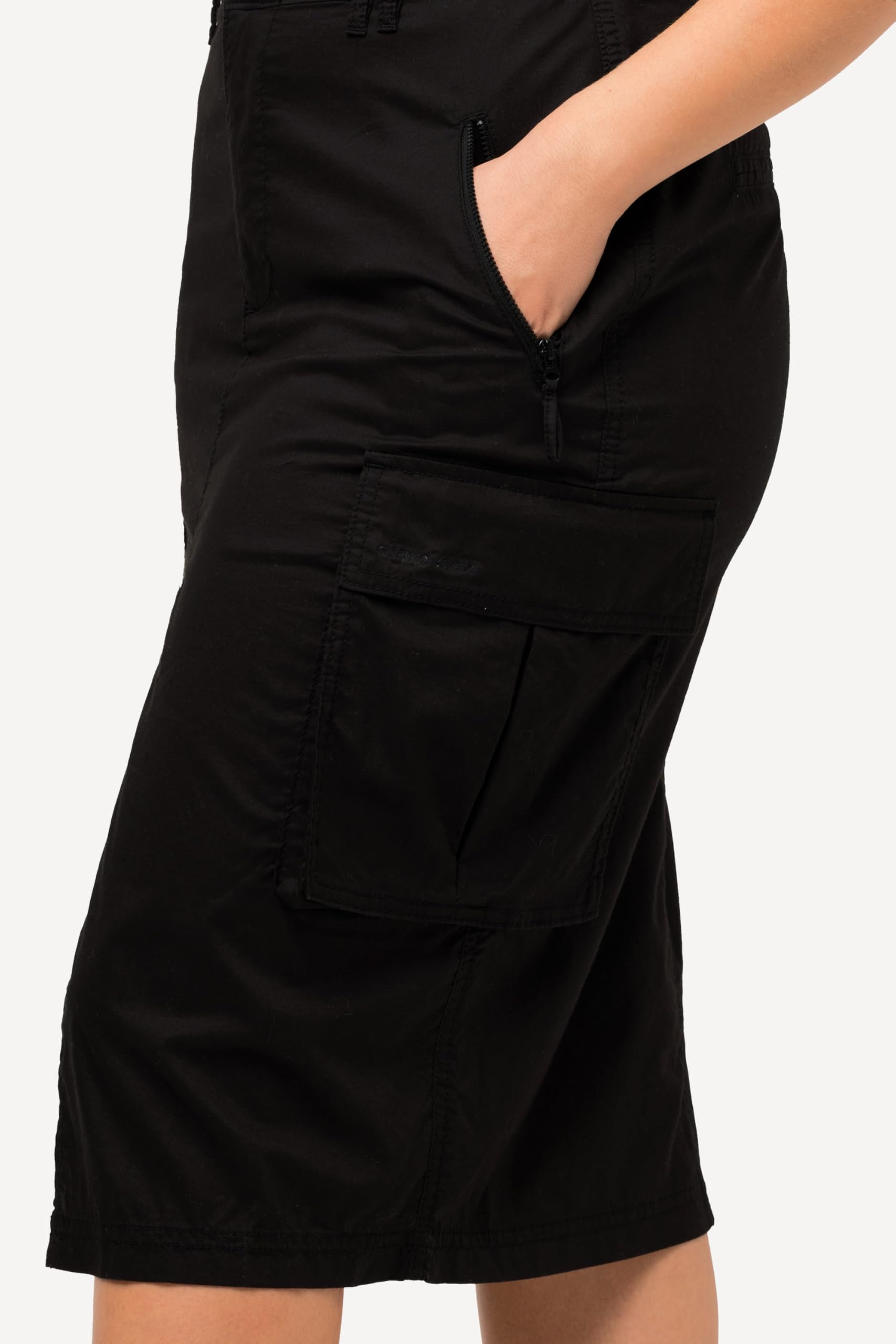 Ulla Popken Cargorock, Utility-Style, Taschen, Lyocell-Mix Jupe Femme