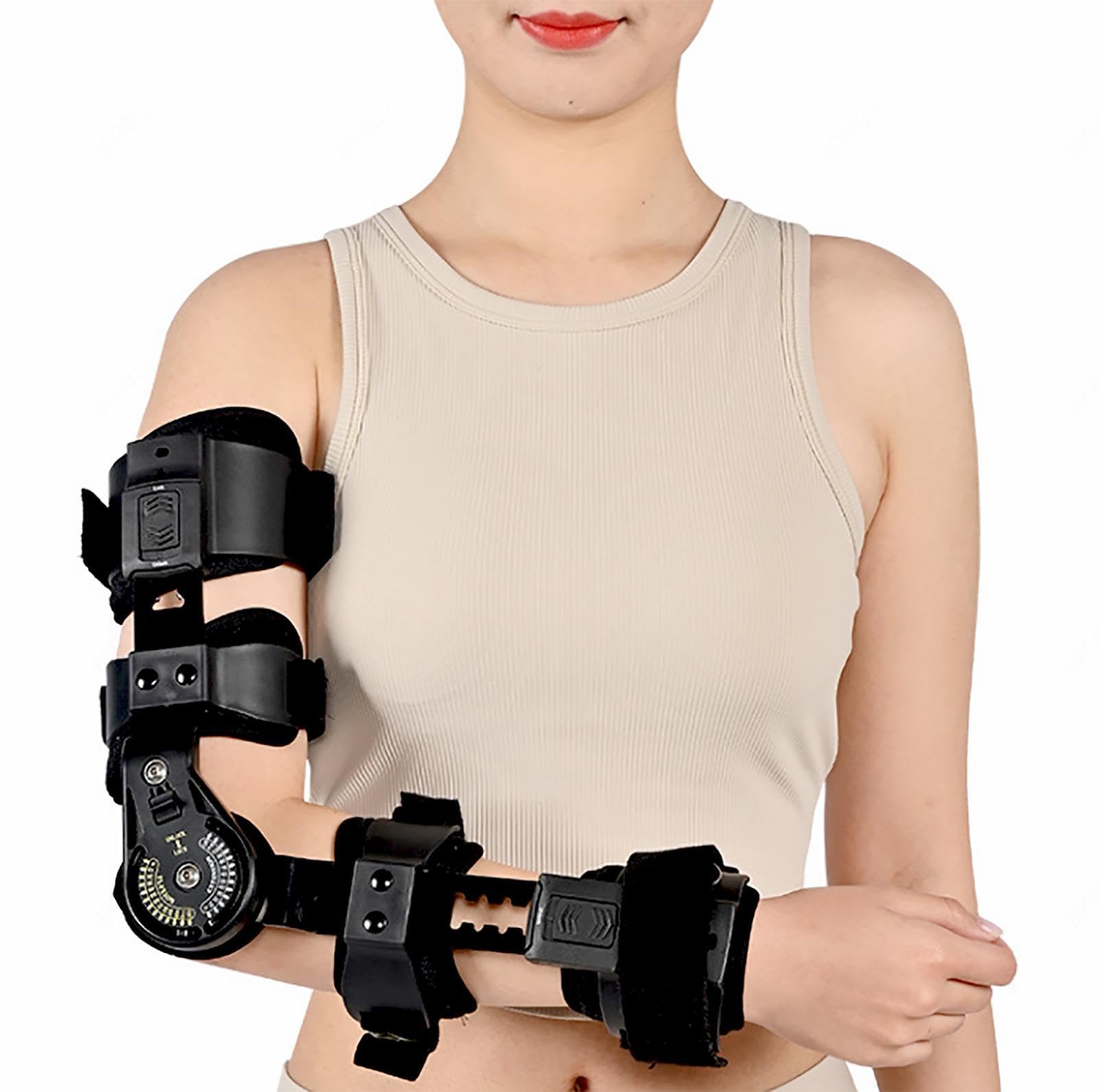 Rom Tutore Post Operativo per Gomito Incernierato per Dormire,Immobilizzatore per Stecca Stablizer per Imbracatura di Supporto Regolabile per Tendinite, Artrite e Sollievo dal Dolore,Right