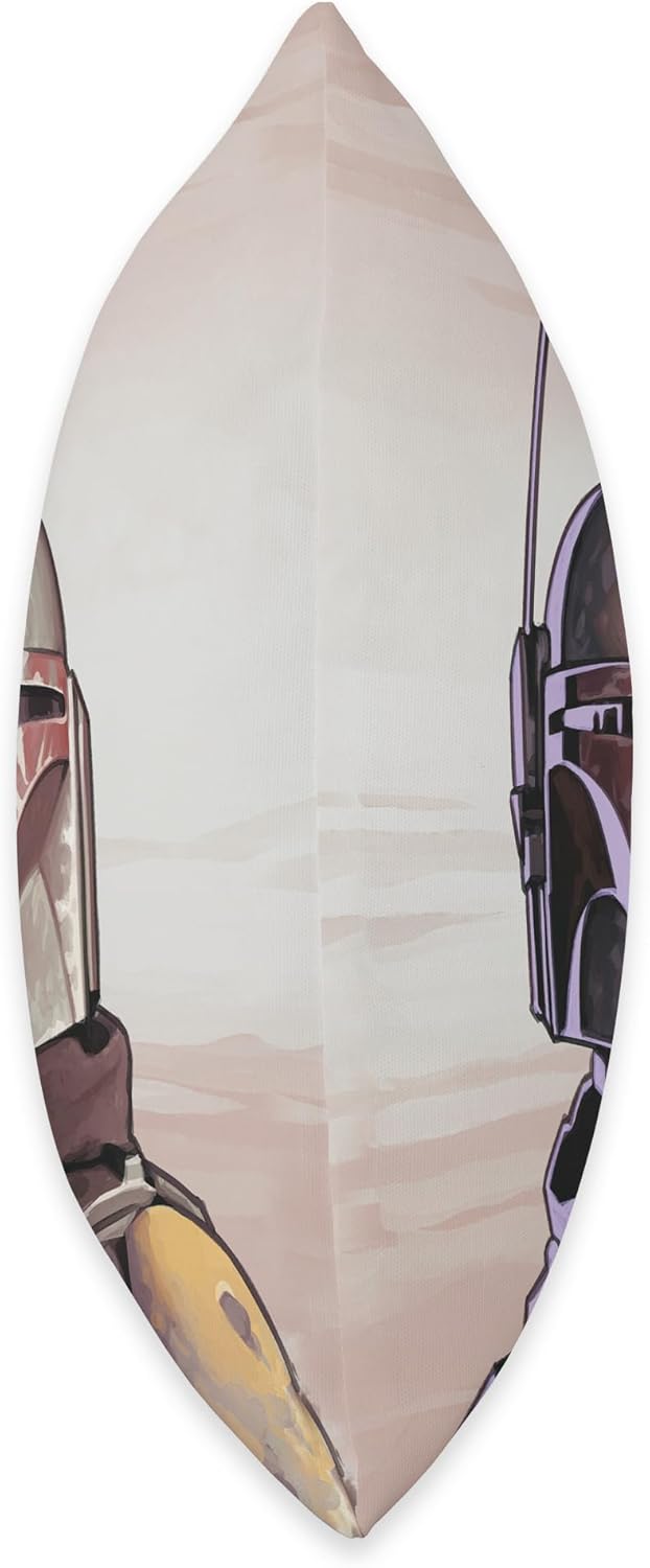 Star Wars The Mandalorian Bounty Hunter Boba Fett Portrait Throw Pillow
