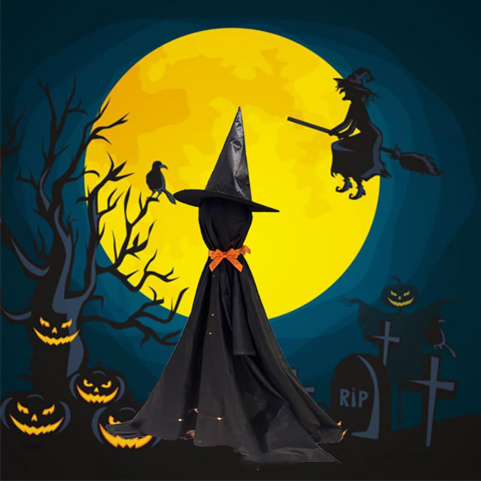 Dekoracje na Halloween wiedźmy Halloween ogród oświetlona dekoracja