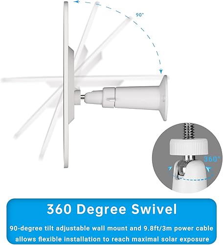 Miniatura 7 de Panel solar mejorado de 5 V 6 W para cámara de seguridad, compatible con Eufycam 2C2C Pro22 ProE20E40E, fuente de alimentación continua con puerto