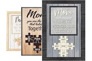Personalized You Are The Piece That Holds Us Together Puzzle Sign Mom Canvas Poster