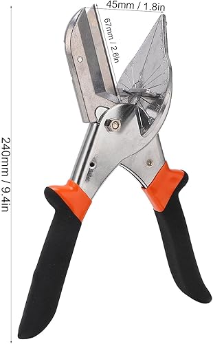 Miniatura 3 de Cizalla de inglete de ángulo múltiple con 10 cuchillas de repuesto, tijeras biseladas de 45 a 135 grados, herramienta de corte angular