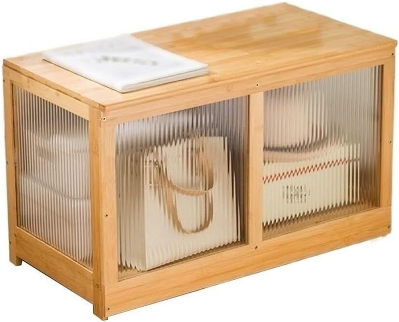 Étagère à chaussures d'entrée moderne avec banc de rangement en bois