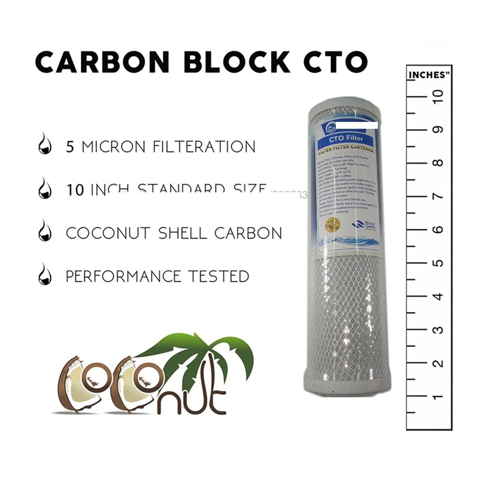 Filtro de agua debajo del fregadero, Filtro de algodón Pp de 1 micra + filtro de carbón activado granular + filtro de agua de carbón comprimido Cto for ósmosis inversa de 5 etapas Utilizado en su coci