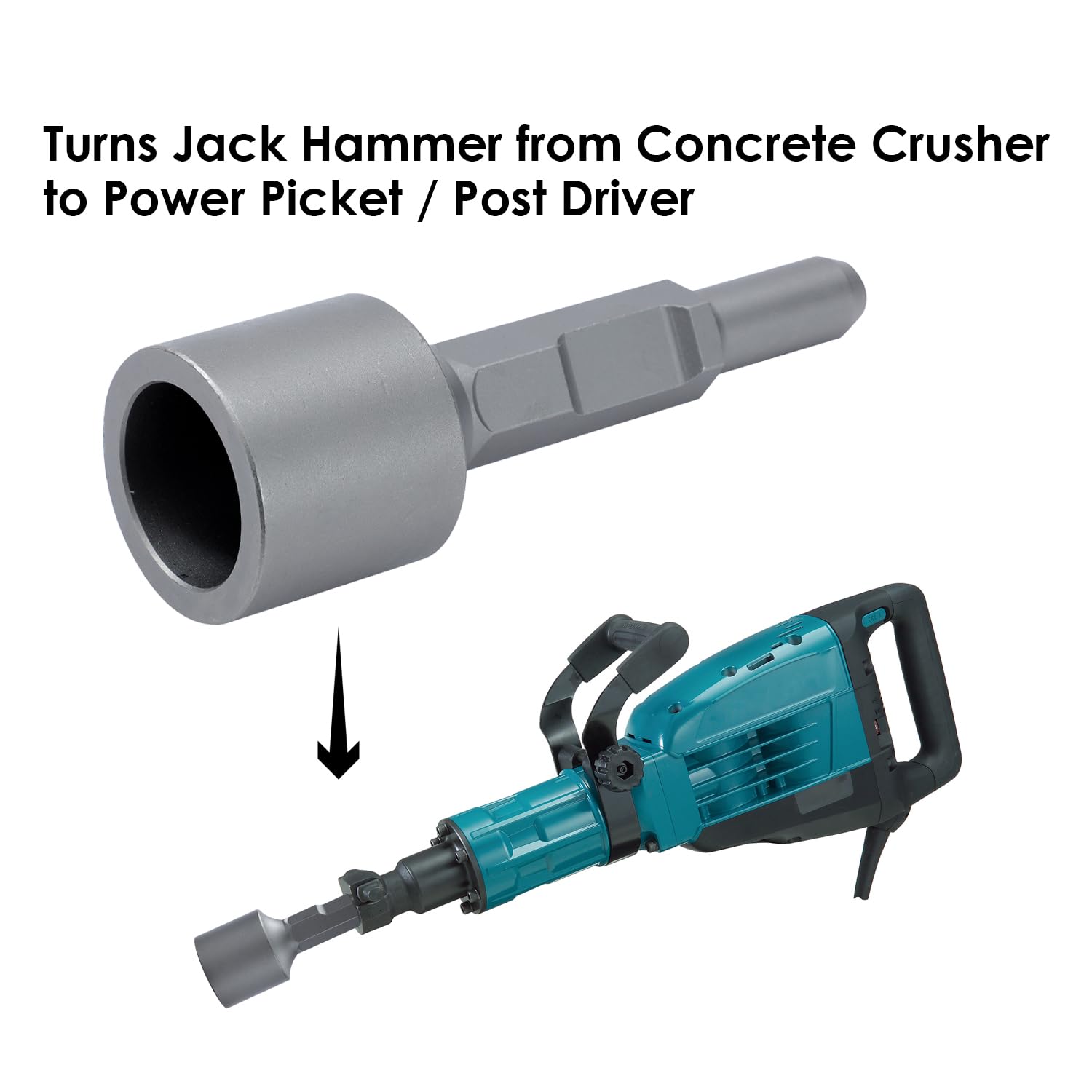 TOPWAY 65A Jack Hammer Star Picket Post Driver Burin Bit 50 x 70 x 220 mm pour démolition marteau-piqueur 121144