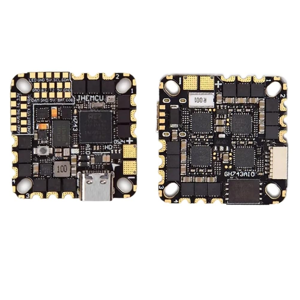 Per controller di volo JHEMCU GH743AIO-HD F743 con ICM-42688 e AM32 - ESC senza spazzole 40A/50A 4in1, 3-6S per drone FPV Freestyle(GH743AIO-HD 50A)