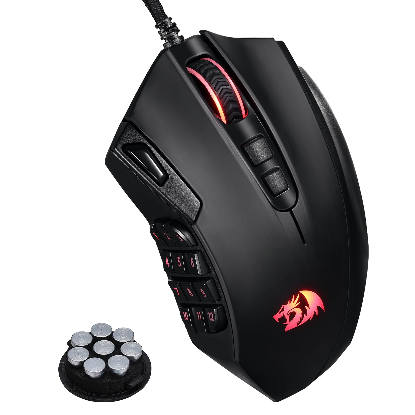 Redragon M921 MMO Gaming Mouse 12400 DPI High Precision Wired RGB Mouse for PC Laptop Gamers
| Redragon M921 MMO Gaming