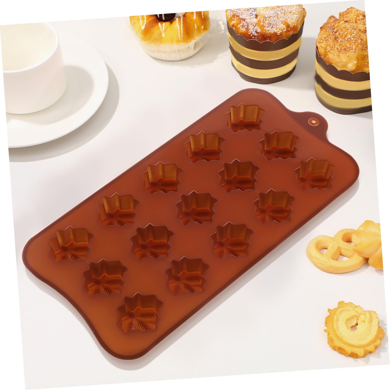 PRETYZOOM 18 Piezas De Molde De Chocolate Moldes De Hoja De Arce Para Dulces Moldes De Gomitas Para Pasteles Para Hornear Para Piruletas Para Galletas