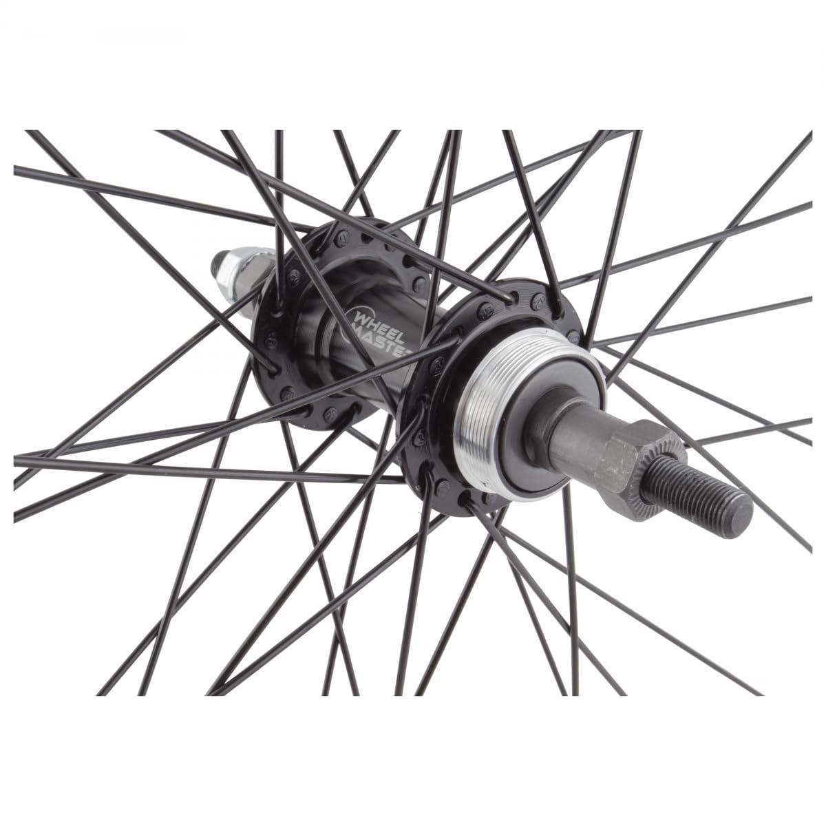 WheelMaster Rear 26 x 1.5, WEI-519, Black, B/O, 3/8 Alloy 5/6/7 sp FW, 14g Black Spokes, 36H