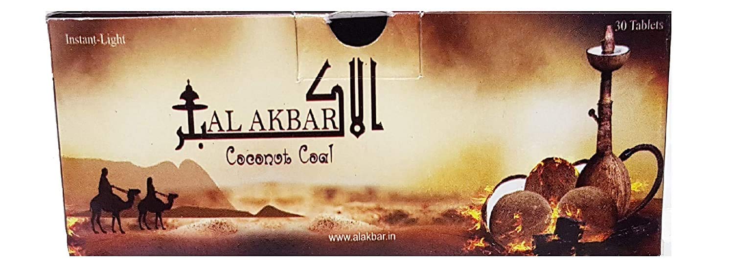AL-Akbar Coconut Coal for Hookah (30 Pieces)