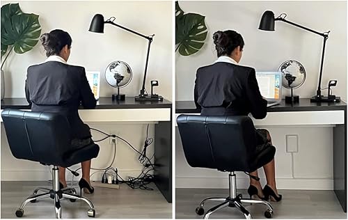 Miniatura 6 de Sleek Socket Protector de sobretensiones de 6 salidas para tomas invertidas, corrector de salida ultrafino con kit de corrector de cable, cable de 6