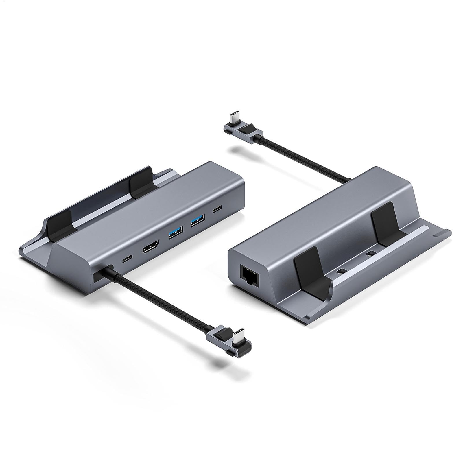 Docking Station per notebook, Docking Station 6 in 1 - Docking Station Hub per 2 Porte USB 3.0, Ricarica PD DA 100 W, USCITA HD 4K 2.0