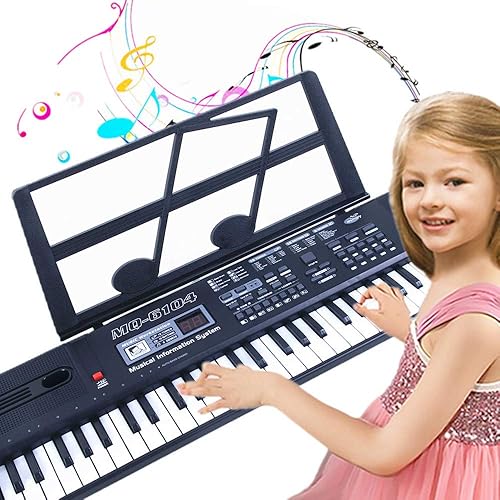 Miniatura 7 de Semart piano keyboard for kids 61 key electric digital music keyboard for beginner portable piano w/LCD display microphone USB cable