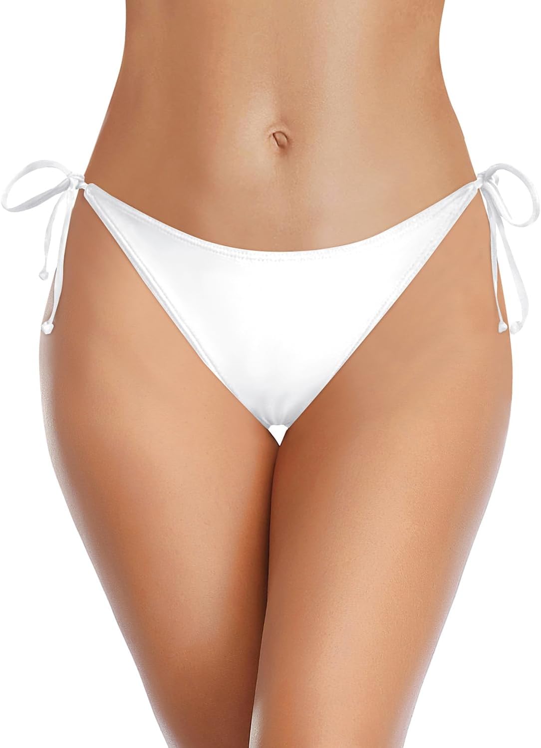 Bikini Bottoms for Women String Bathing Suit Bottom with Moderate Coverage Low Waist Swim Bottom