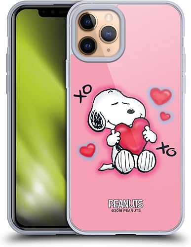 Vista 66 de Head Case Designs Funda de gel suave con licencia oficial de Peanuts I Love Pattern Snoopy Boardwalk Airbrush compatible con Apple iPhone 15