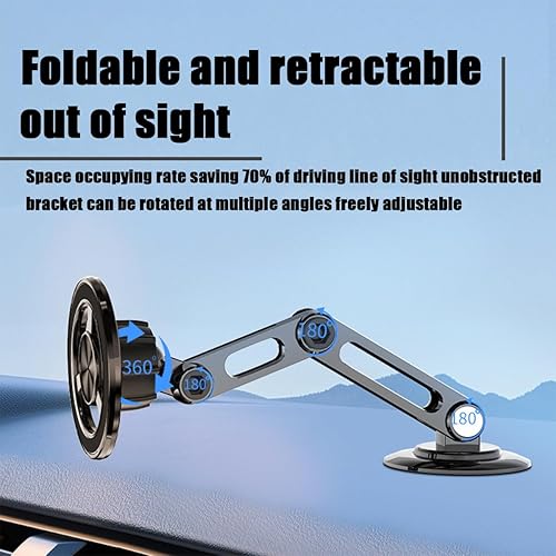 Miniatura 4 de zipelo Soporte magnético para teléfono de automóvil, soporte de teléfono ajustable de 360 grados para tablero de automóvil, accesorios universales