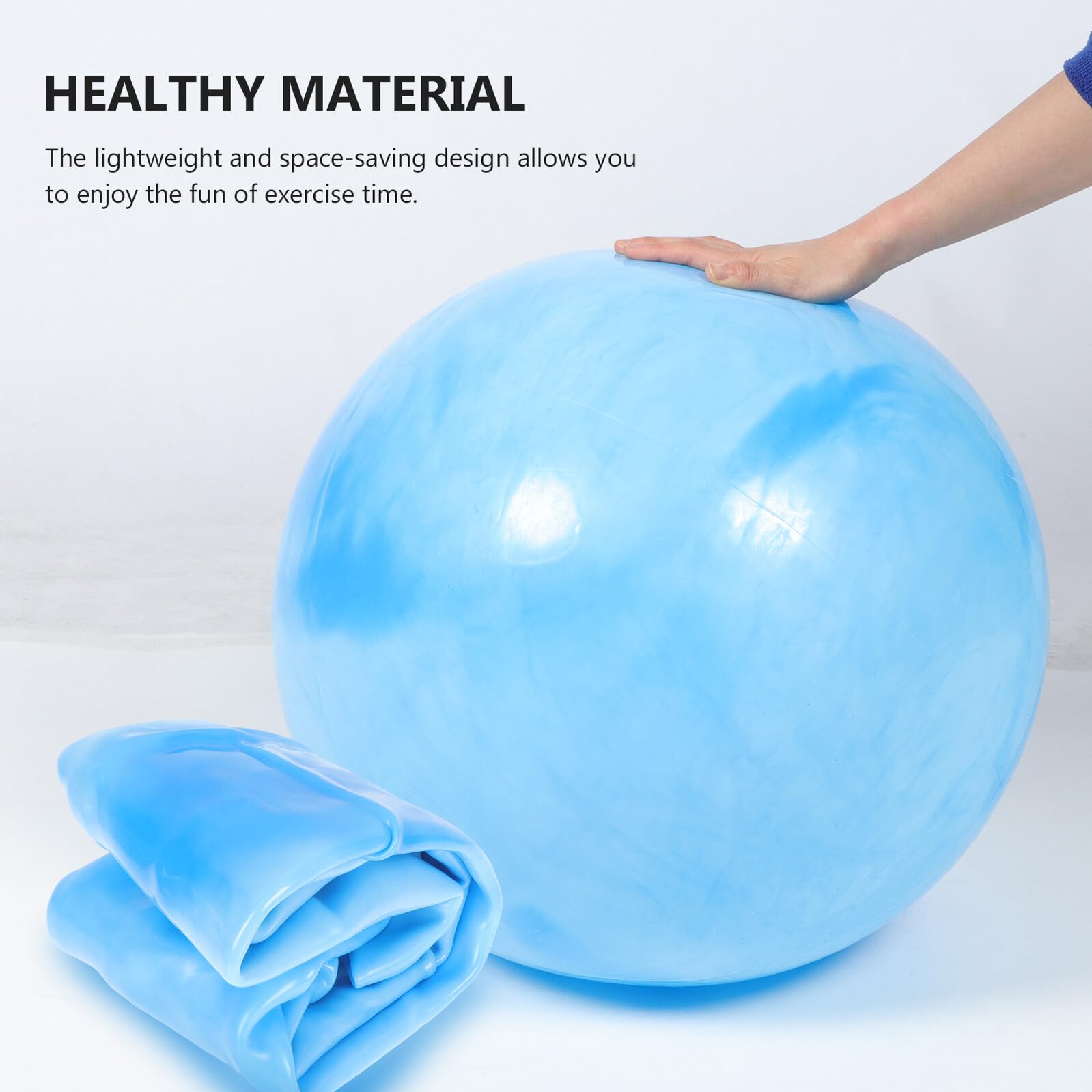 2 Stück Gymnastikball Marmor Optik 65cm PVC Mit Pumpe Hüpfball Pilates Yoga Geburt Fitness Kinder Outdoor
