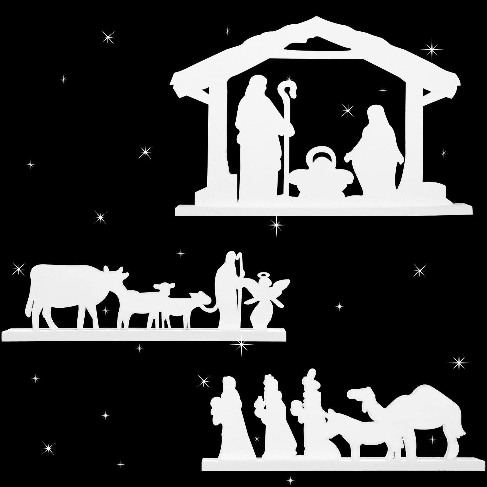 Nativity Scene Clipart Black And White