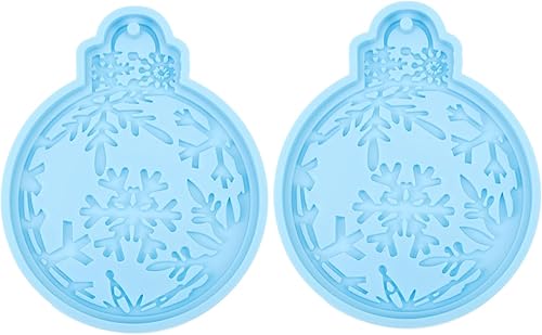 Abaodam 6 Pcs Pendant Silicone Mold Resin Pendant Holiday Ornament Molds Silicone Molds for Resin Creative Crystal Epoxy Mold Silicone Christmas