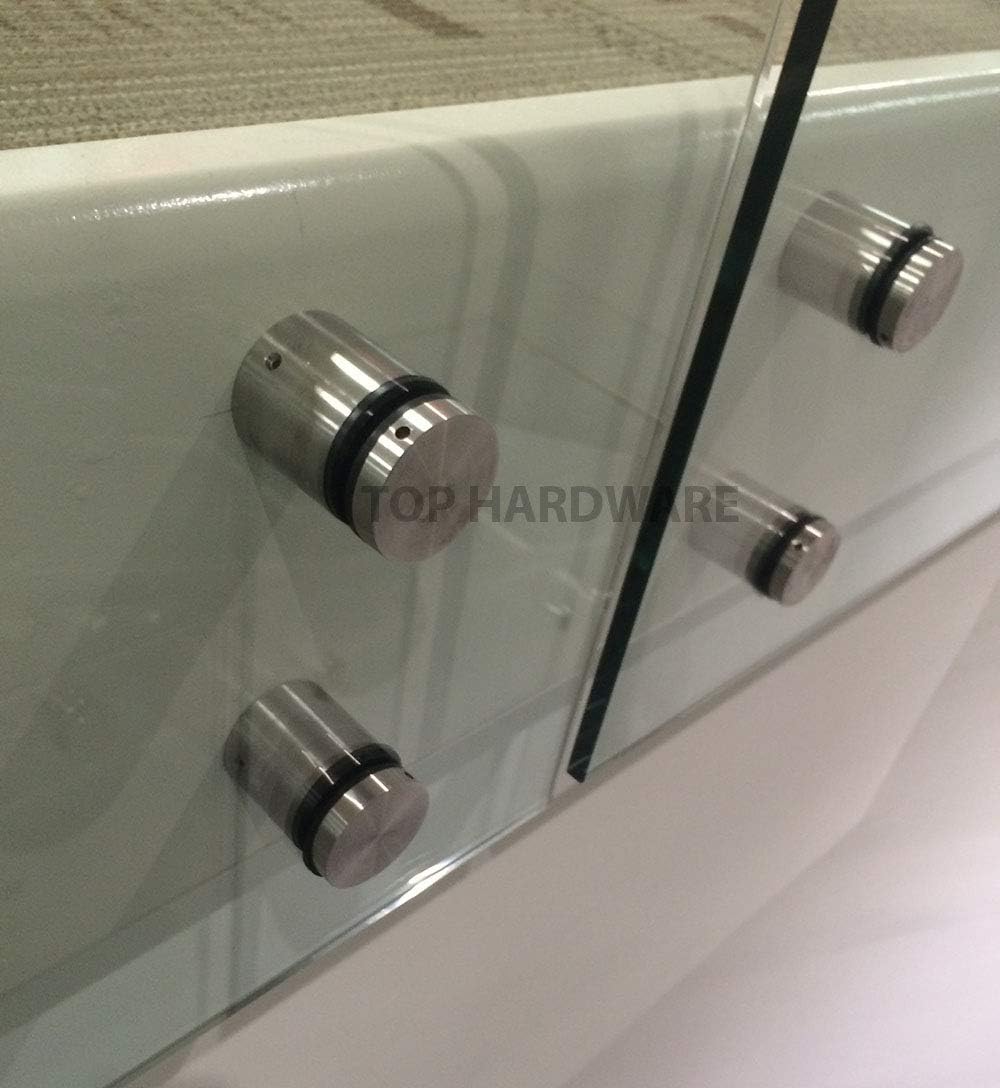 Stainless Steel 316 Grade Heavy Duty Metal / Concrete Mount 2" OD Standoff 1-5/8" Projection for 1/2" ~ 3/4" Glass Railing