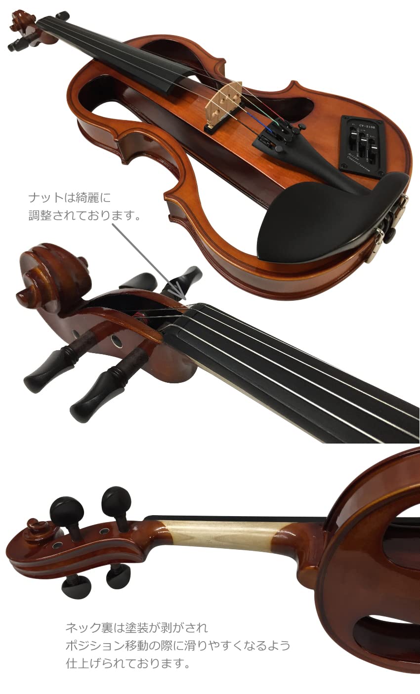 弦楽器 carlogiordano EV-202  Electric Violin Carlo giordano Electric violin EV202 (Through Blue) : Amazon